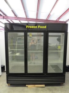 True GDM-72F-LD three-section display freezer